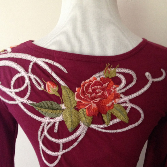 JWLA Johnny Was art deco rose embroidered dress - Picture 4 of 5